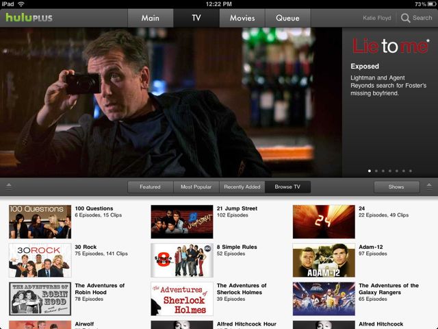 Hulu Plus TV Splash Screen