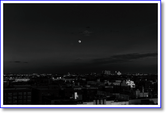 Moonrise over brooklyn