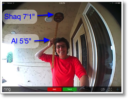 ring doorbell camera view