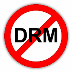 DRM with a red circle with a line through it