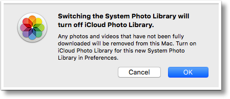 Let it turn off icloud photo library