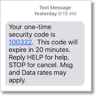 Sms 2fa code