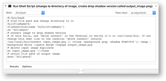 DropShadow shell script