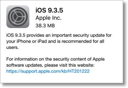 Ios 935 update