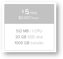 Digitalocean 5dollar server