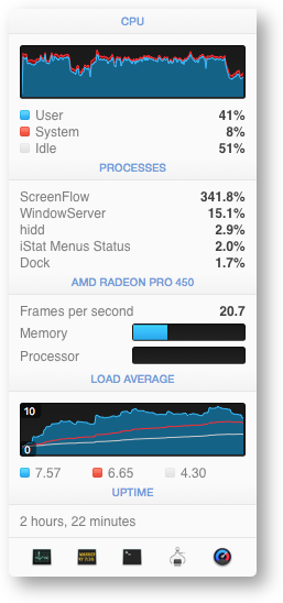 2016 cpu load during screenflow render