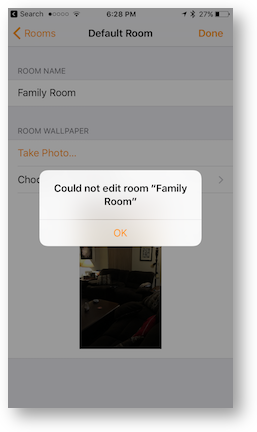 Home could not edit room