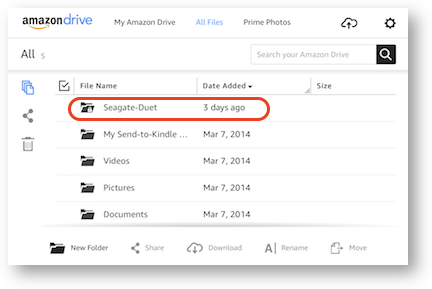 Amazon cloud drive