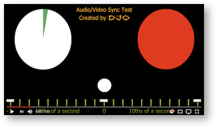 Audio video sync test