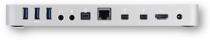 Owc thunderbolt 2 dock showing ports