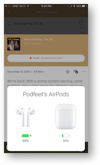 Airpods charge status