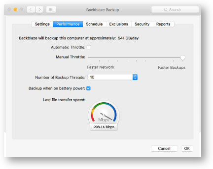 Backblaze 208Mbps 541GBperDay