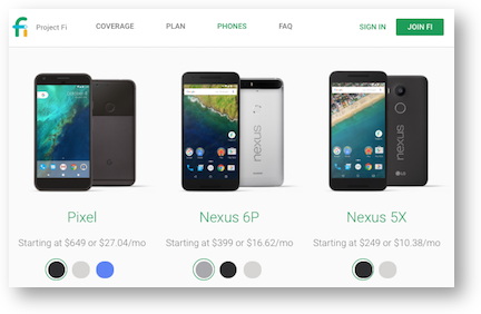 Project fi phones for sale