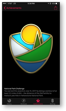 National parks badge