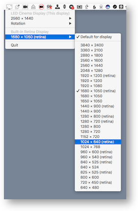 Parallels switch resolution