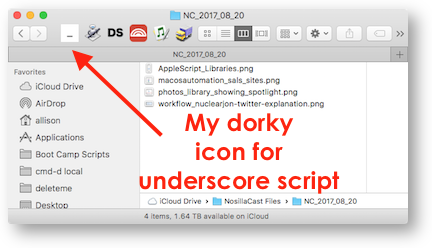 My dorky icon for underscore script