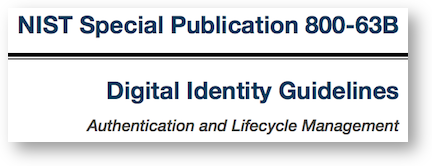 NIST digital identity guidelines