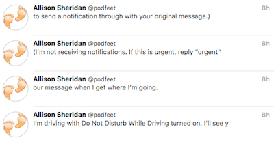 Do not disturb driving fail tweetstorm