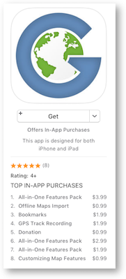 Galileo in app purchase options