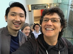 Going up the escalator with Apple employee