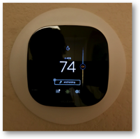 ecobee 3 showing 74F