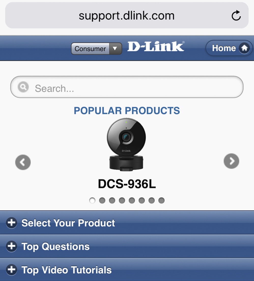 D-Link mobile support