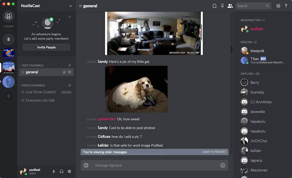 Discord window showing some images in the thread