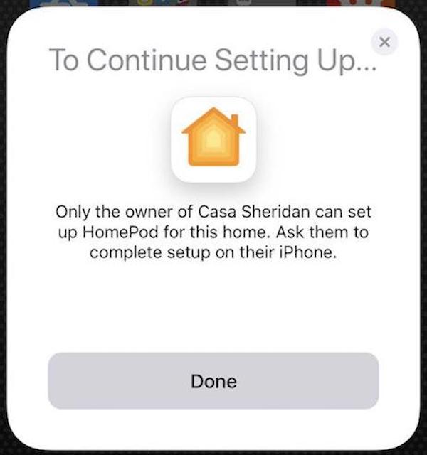 Steve denied HomePod setup