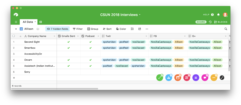 Airtable base for CSUN 2018 Interviews