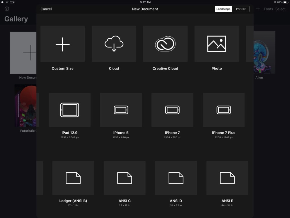 Vectornator import options