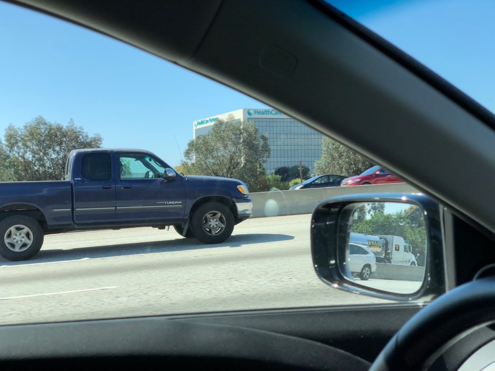 2018 Blue Toyota Tundra side view accident