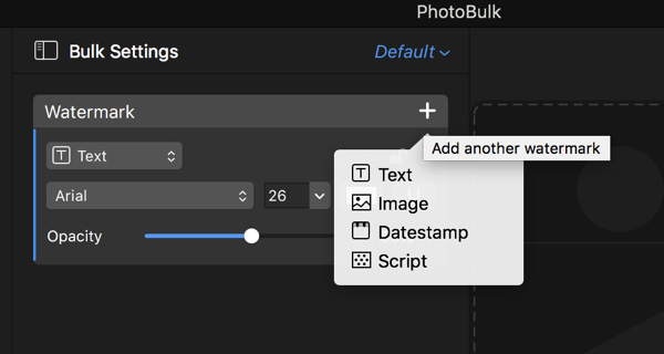 PhotoBulk add another watermark