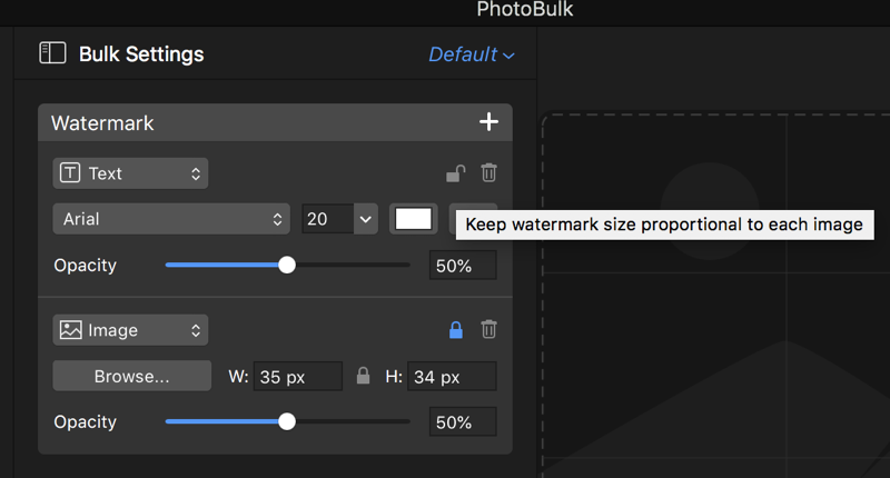 PhotoBulk scale watermark
