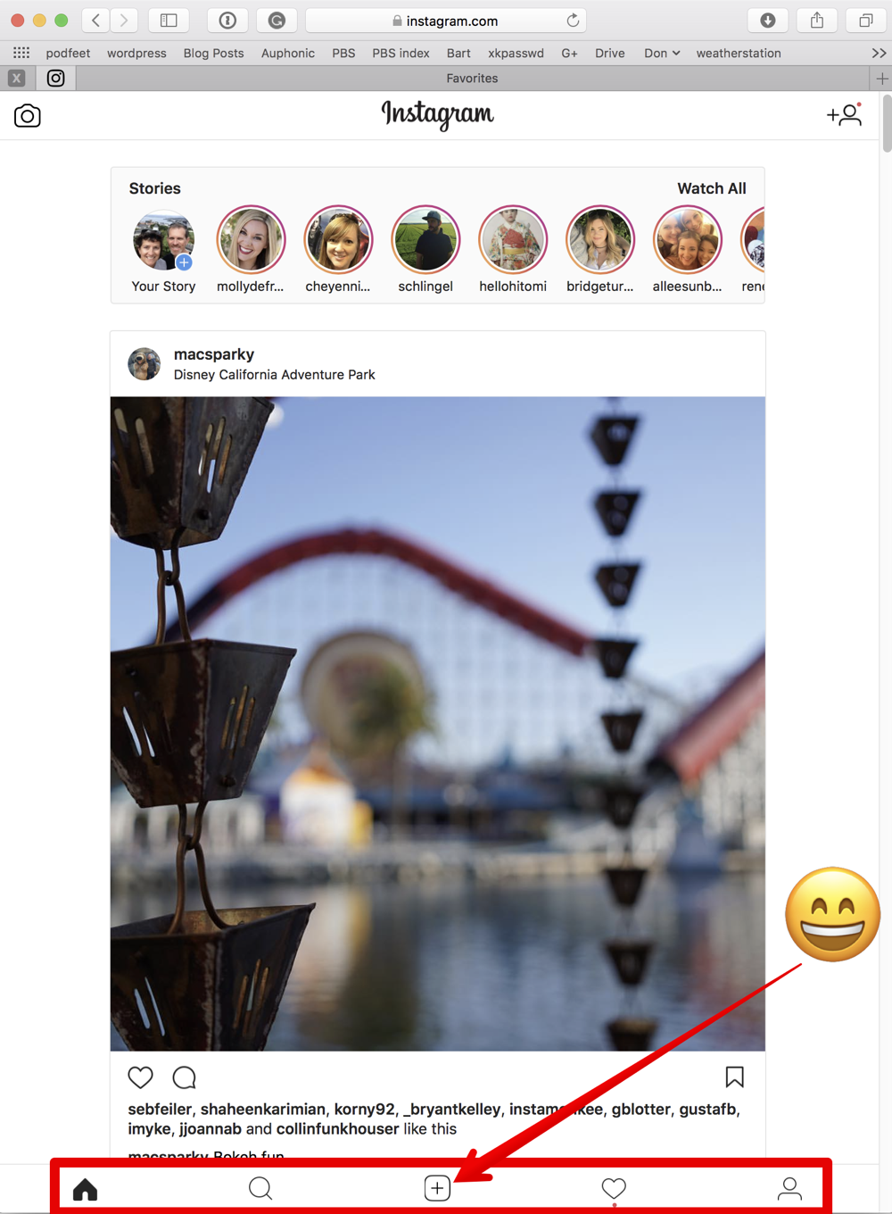 instagram embed safari