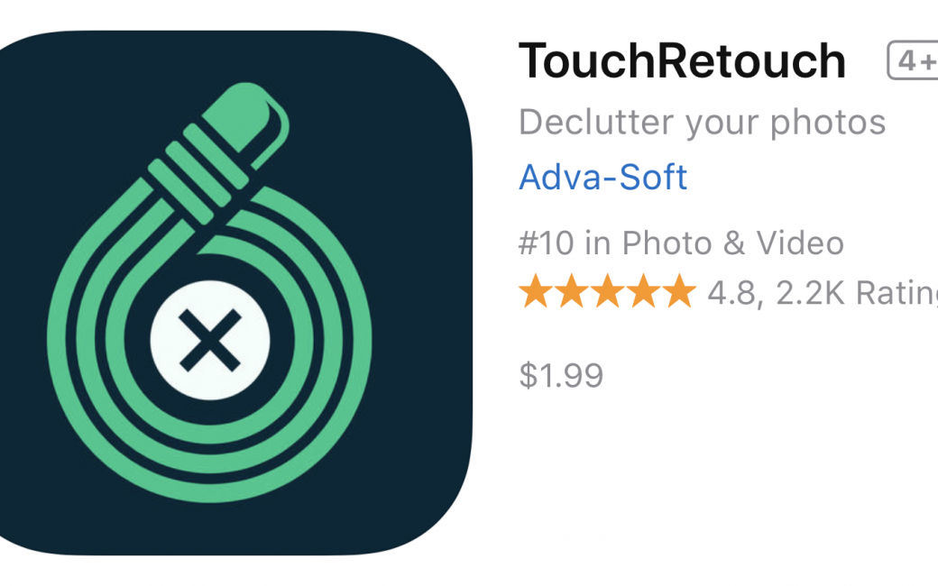 TouchRetouch logo in app store