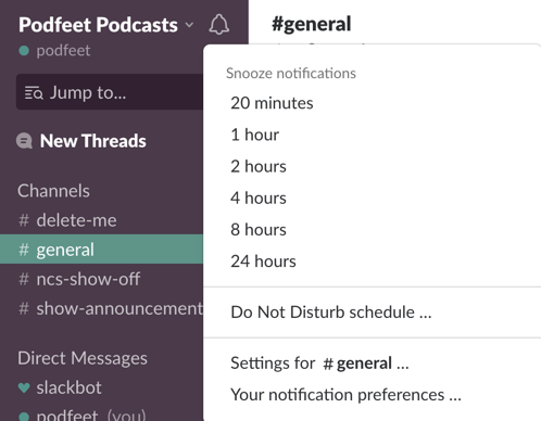 Slack notifications