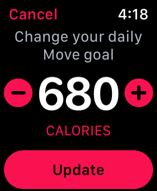 Apple watch activity goal