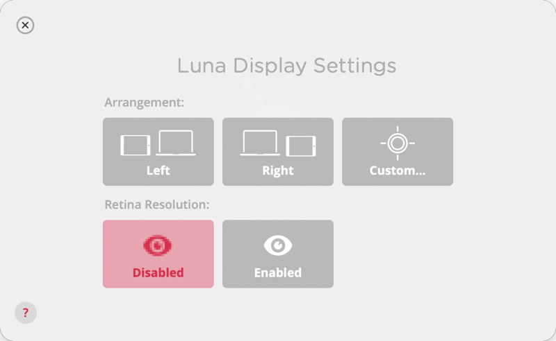 Display settings