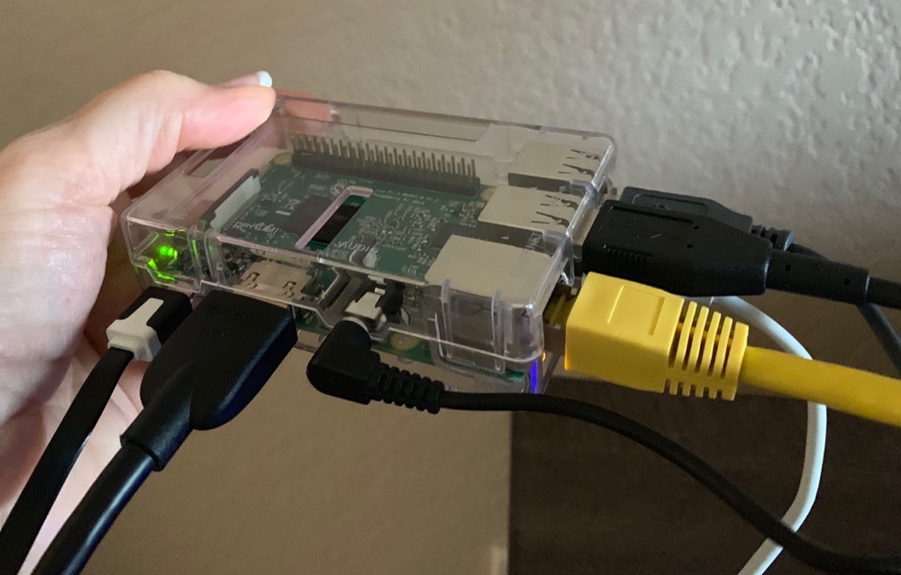 Raspberry Pi with HDMI audio Ethernet usb connections