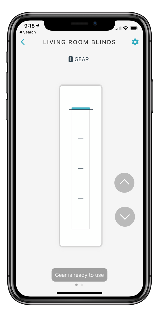 Gear slider on iOS