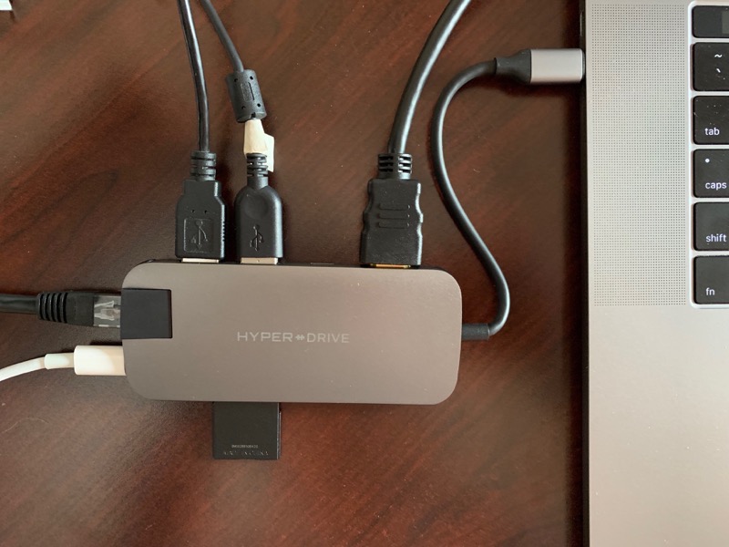 HyperDrive 8 in 1 USB C Hub using many ports