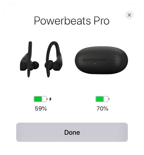 #title# Powerbeats Pro Showing Charge in iOS