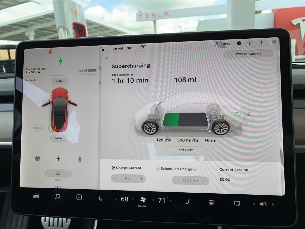 Supercharger 500 mi per hr