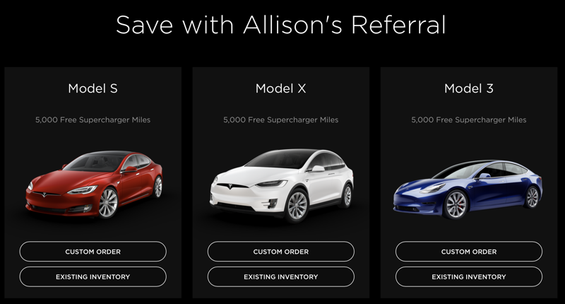 Tesla referral Allison