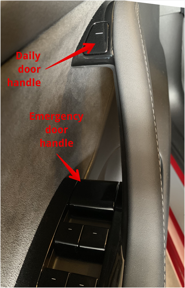 Tesla Model 3 internal door handle
