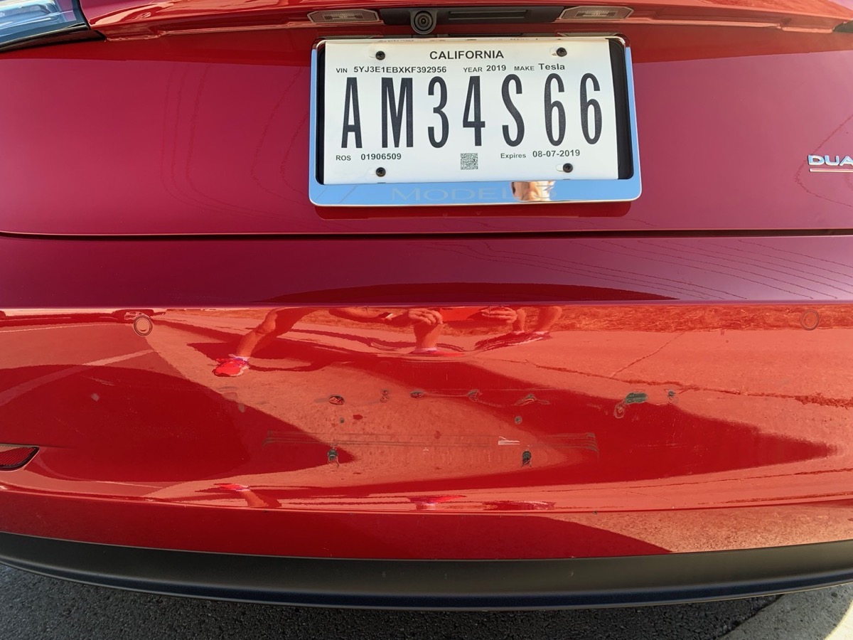 #title# My Model 3 after rear end