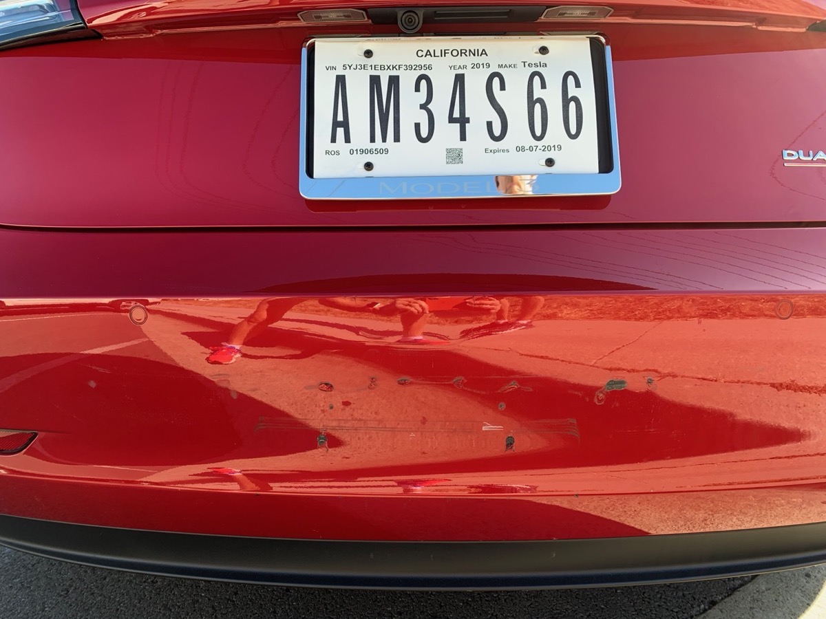 My Model 3 after rear end