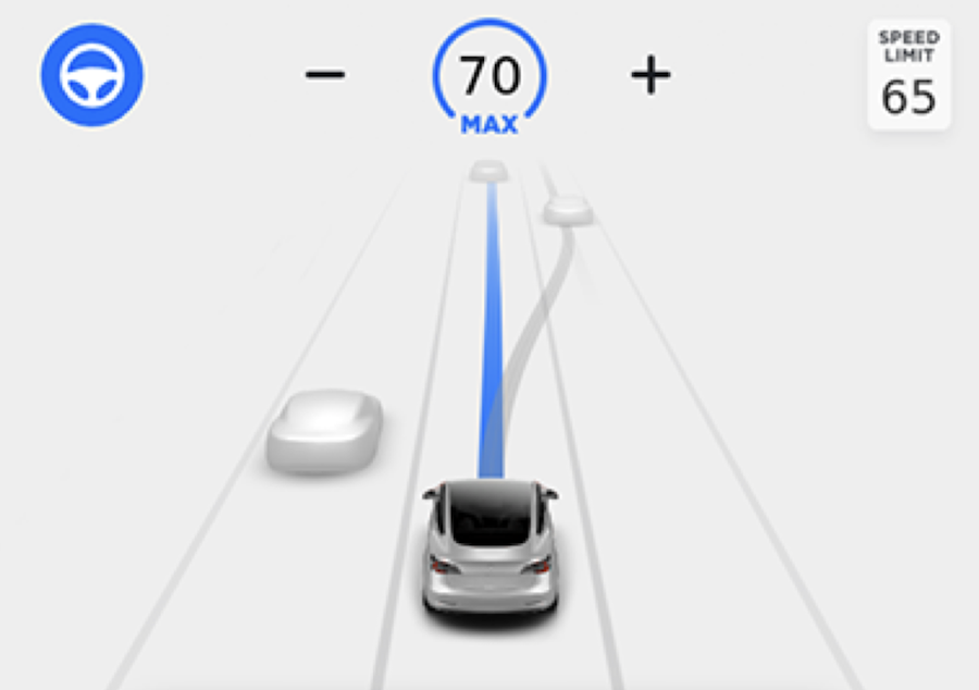 Model 3 in Navigate on Autopilot mode