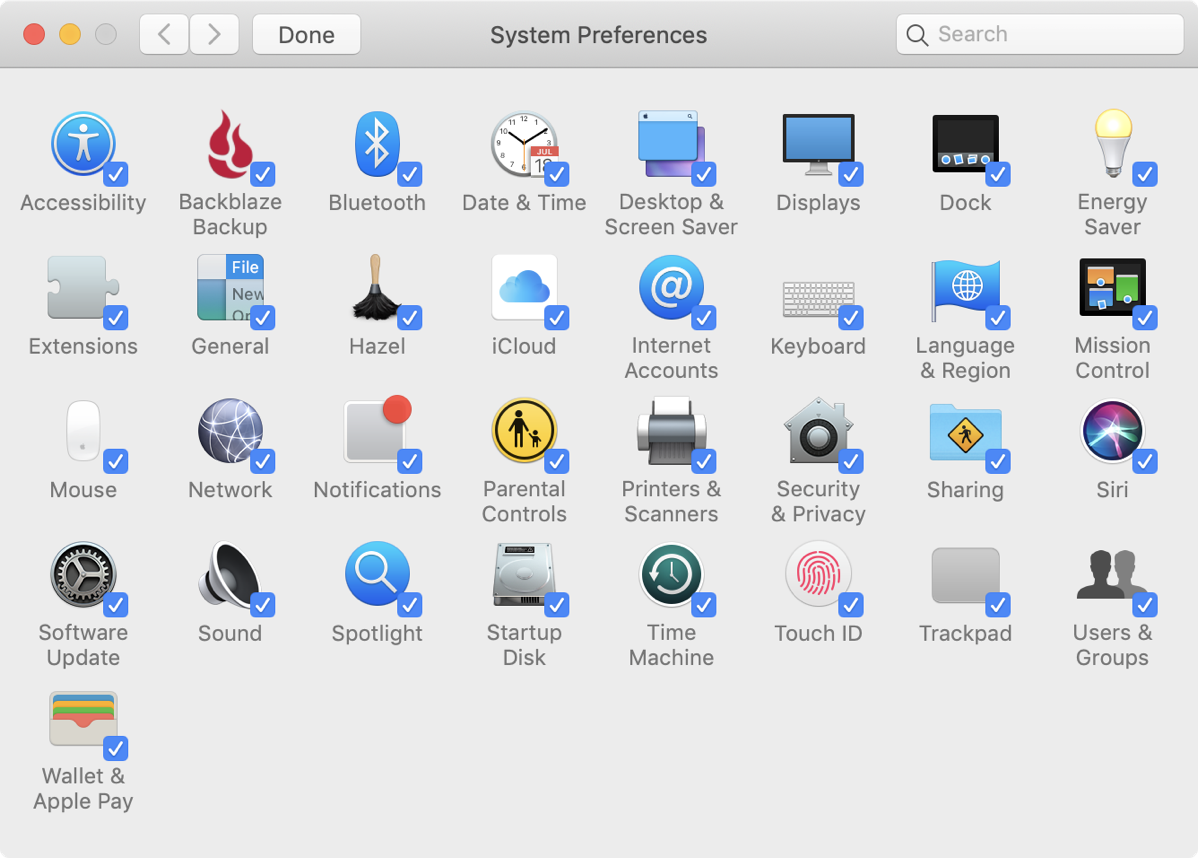 System Preferences customize what you see