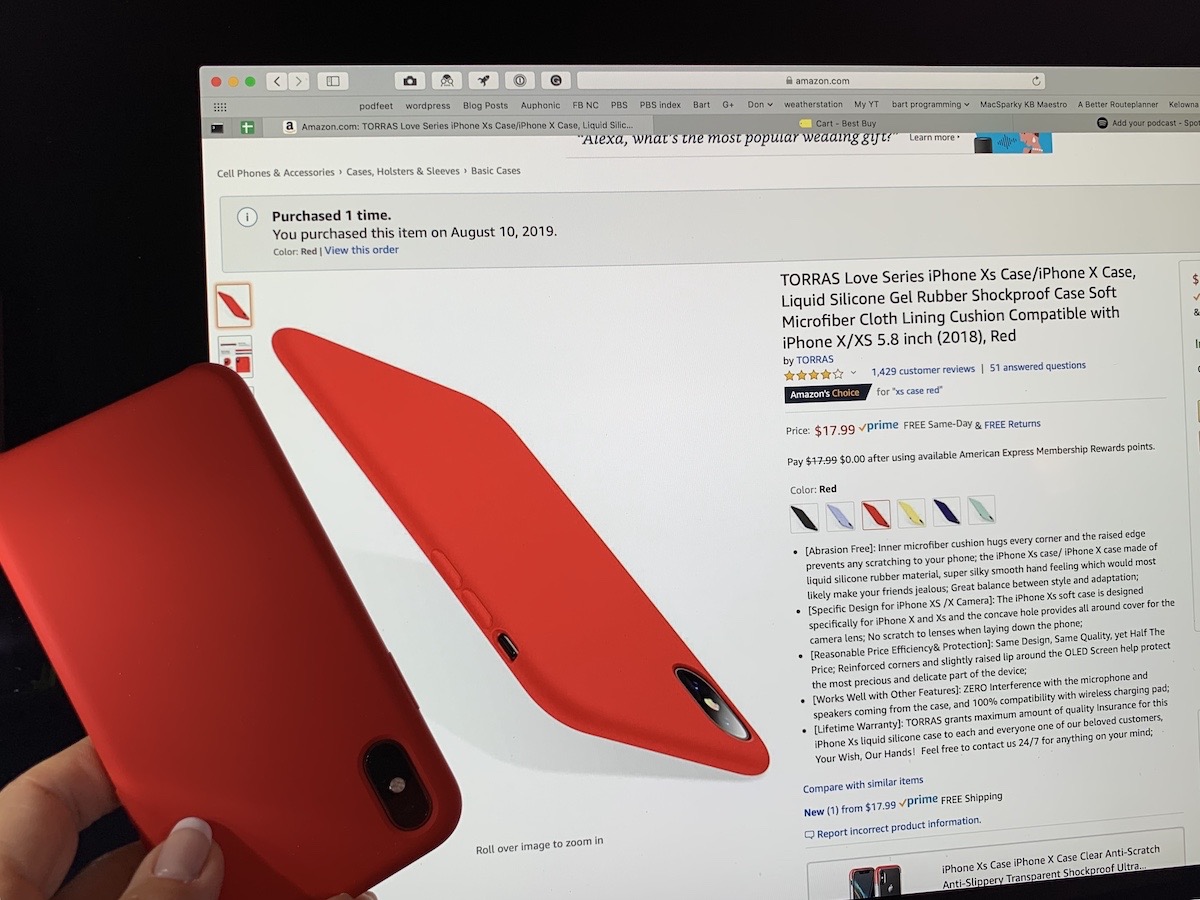 TORRAS red iphone XS case